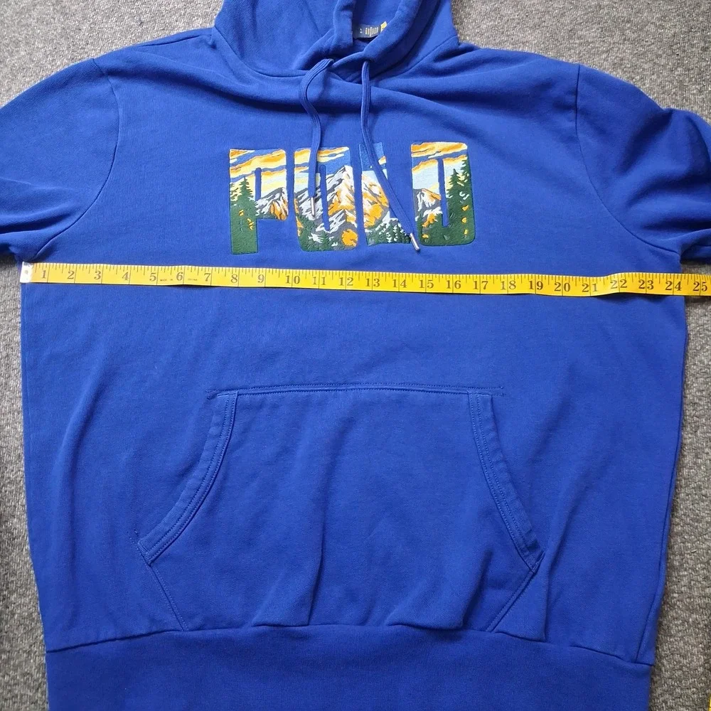 Polo Ralph Lauren Blue Mountain Graphic Fleece Hoodie Cotton Men's L Gorpcore